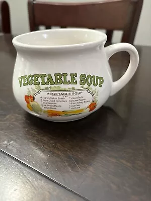 Dat'l Da-It Inc. Vintage Inspired Vegetable Soup Ceramic Recipe Mug Bowl Cup • $11.20