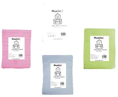 Superior Muslinz Muslin Squares/Cloths Supersoft Good Quality - 1 2 Or 3 Packs • £2.99