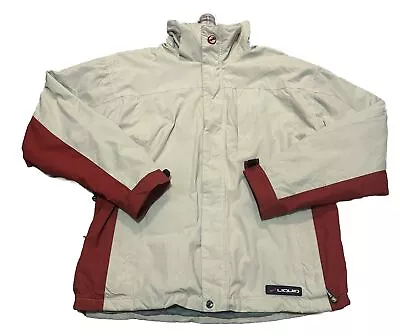 Liquid 1500mm Venture Snowboard Ski Jacket Ivory Tan Men’s Red Size Medium • $49