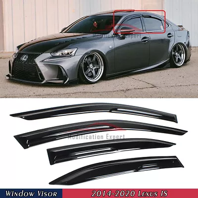 $37.99 • Buy For 2014-2020 Lexus IS200t IS250 IS350 JDM Mugen Style Window Visors Rain Guards
