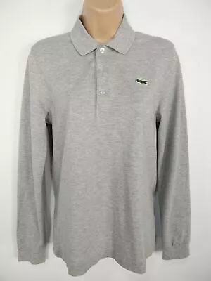 £15.99 • Buy Womens Lacoste Uk Size Xs X Small Grey Slim Fit Long Sleeve Polo Top T-shirt