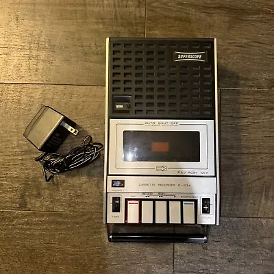 Vintage SuperScope C-103A Portable Cassette Tape Recorder – Tested • $35