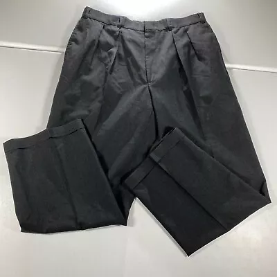 Brooks Brothers Pants Mens 34x28 Black Khaki Wool Dress Suit Slack Work Office • $20.78