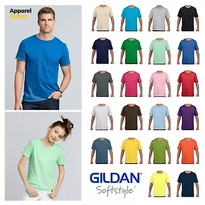 £6.50 • Buy Gildan Softstyle Ringspun Cotton T-Shirt - Adult Men's & Kids Sizes