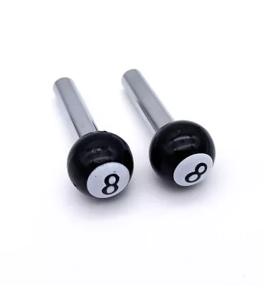 Black 8 Ball Pool Door Lock Knobs Cars Trucks Hot Rod Rat Classic #10-32 Thread • $8.49