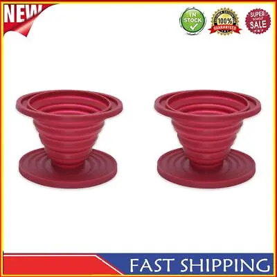 Collapsible Silicone Coffee Dripper Filter Reusable Foldable Cone Drip Cup • £10.16