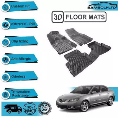 3D Molded Interior Car Molded Heavy Duty Floor Mat For Mazda 3 2003-2008 (Black) • $94.90