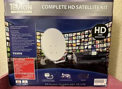 TEVION HDSR 420 CARAVAN FREE TO AIR SATELLITE KIT 1080i HD NEW • £79