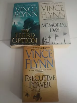  Vince Flynn Lot Of 3 Memorial Day Executive Power The Third Option Paperback • $13.35
