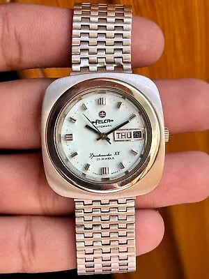 Vintage FELCA Sportmaster XX Automatic 25 Jewels Swiss Made Mens Wrist Watch ⌚️ • $199