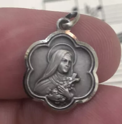 Vintage French St. Therese Of Lisieux St Christopher Religious Medal C1960 • $12