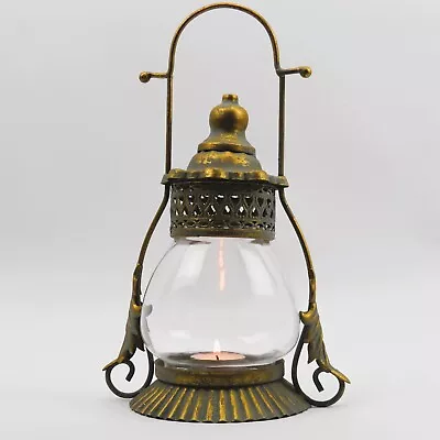 Vintage Look Distressed Gold Lantern • £14.99