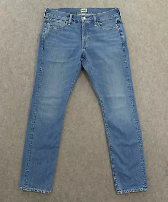 J Crew Jeans Mens 32 Blue Denim 484 Slim Fit Denim Mid Rise Zip Fly • $23.99