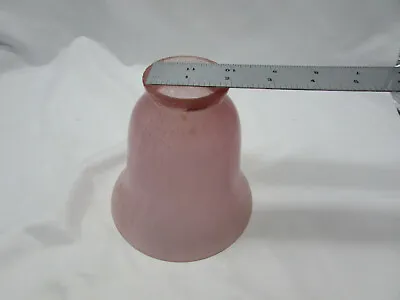 £19.66 • Buy VTG Glass Shade Globe Pink Mauve Crackle Glass 