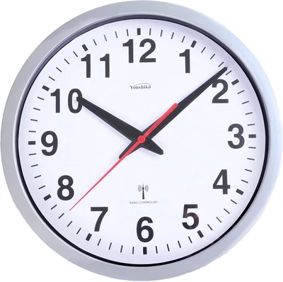 £31.67 • Buy Radio Controlled Wall Clock (Official UK & Ireland Version), Stylish Silver & Wh