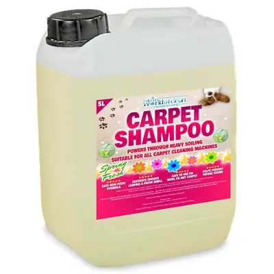 £16.99 • Buy Carpet Shampoo 5L Heavy Duty Cleaning Solution + Pet Odour Deodoriser Vax