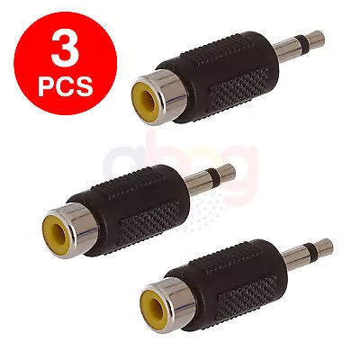 3 PCS 3.5mm Mono Male Plug To RCA Female Jack Adapter Audio Connector Converter • $6.99