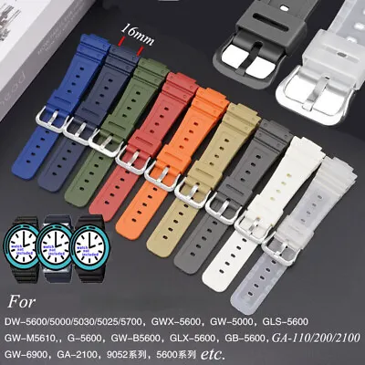 Sports Rubber Silicone Band For DW5600 DW-8900 GA-110 400 GD100 TPU Watch Strap • $15.33