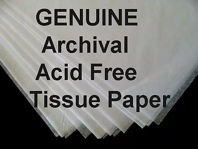 100 Sheets 15 X 20  AUTHENTIC ACID FREE Tissue Paper UNBUFFERED White FREE SHIP • $14.88