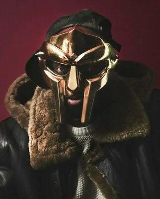 Gold Finish Brass MF Doom Face Mask Gladiator For Adults Medieval Halloween • $29.99