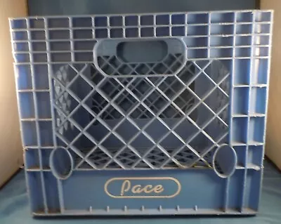 Milk Crate! - Pace Dairy Rochester Minnesota Hard Plastic Blue W/ White Paint • $7.99