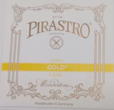 Pirastro Wondertone Gold Label Series Violin E String 4/4 Size Medium Ball End • $12.28
