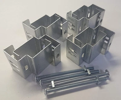 £22.81 • Buy Postfix® Slotted Concrete Fence Post Brackets To Fit 4  X 5  Posts 4 SETS - Fix