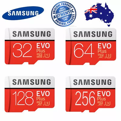 Samsung 32GB 64GB 128GB 256GB Micro SD Evo Plus Memory Card Melbourne AUS Stock • $2.15