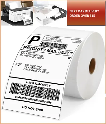 Large Self Adhesive Thermal Labels 4x6  Royal Mail Zebra Printer 500 Labels P/R • £2.99