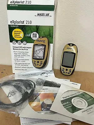 GPS Magellan EXplorist 210 Handheld GPS Unit Waterproof Hiking Geocache Portable • $39.98