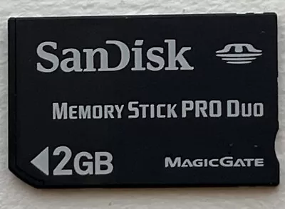 Sandisk 2Gb Memory Stick Pro Duo Magic Gate Memory Card - Black • $8.95