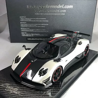 1/18 Peako Model Pagani Zonda Cinque White With Carbon Base Special Edition • $799.99