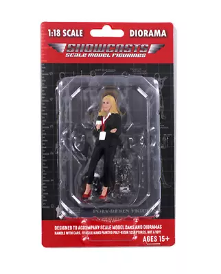 On Air Figure 1 1:18 Scale American Diorama 18401 Lady Woman W Mic 4  Showcasts • $8.99