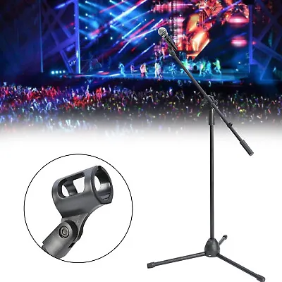 Professional Boom Microphone Mic Stand Holder Adjustable With Free Clips • £12.99