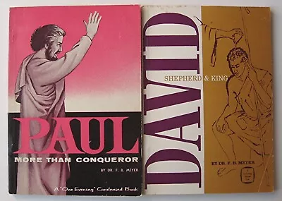 2 Books! DAVID SHEPHERD & KING And PAUL MORE THAN CONQUEROR F. B. Meyer PB - 13 • $16.95
