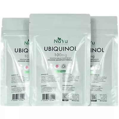 Ubiquinol 100mg Per Softgel (Bioavailable Q10) Enhanced Absorption Formula Vegan • $15.15