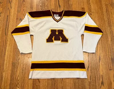 Minnesota Golden Gophers Vintage 80s Unbranded Mesh NCAA College Hockey Jersey • $63.99