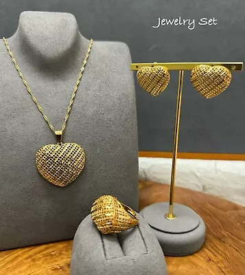 Gold Jewelry Set 24k Dubai Gold Plated Jewelry Set African Jewelry Fashion • $64.99