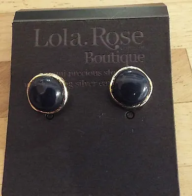 Lola Rose Boutique Cadence Stud Earrings Dark Blue   New  • £28