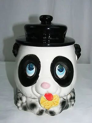 Vintage Ceramic Cookie Jar Panda Bear Manufactured 4 National Silver Co Japan • $52.97