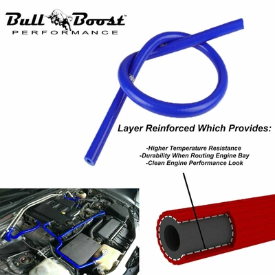 $10.79 • Buy 10mm 3/8  ID Blue Vacuum Silicone Hose Racing Line Pipe Tube 3FT Per Order
