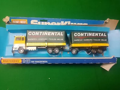 K-21 Matchbox Superkings Ford Continental Truck • $49.31