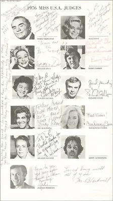 Miss Usa Judges (1976) - Flyer Signed With Co-signers • $700