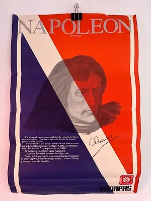 VIntage NAPOLEON BONAPARTE Mexican Poster Cultural Exhibition Expo From 1980's • £58.38