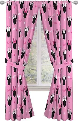 $49.99 • Buy Window Curtain Panels Drapes Blackout Pink Disney Girls Kids Bedroom Home Decor