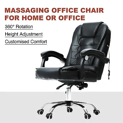Ergonomic Reclining Massage Computer Office Chair Adjustable Swivel Gaming Chair • $99.99