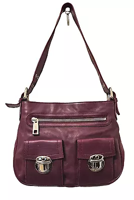 MARC JACOBS Sofia Sophia Hobo Bag Purse Purple Violet Leather Great Condition • $195
