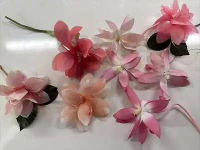 Lot  Of 8 Vintage Antique Pink Millinery Flowers • $8