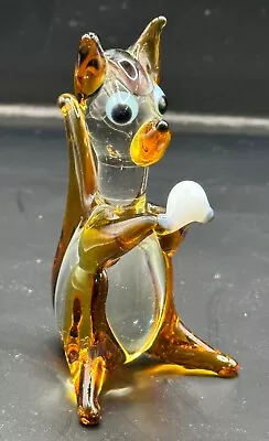 Vintage Blown Glass Squirrell Figurine Murano Style  • £12.99