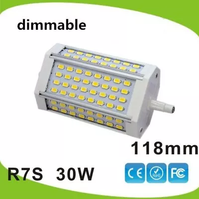 Dimmable 30w LED R7S Light 118mm R7S Lamp No Fan J118 R7S RA 80 Replace 300W • $25.99